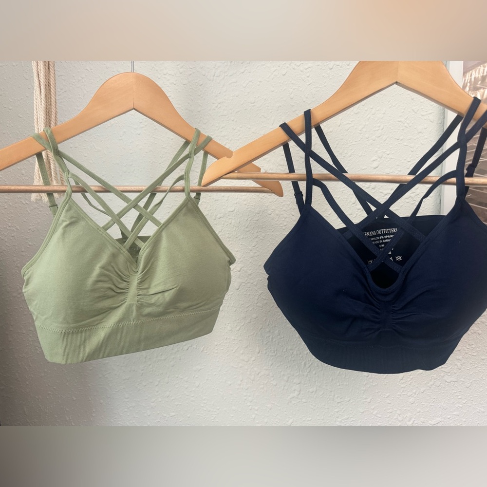 Zenana Outfitters Navy and Sage Sports Bras - Picture 9 of 16